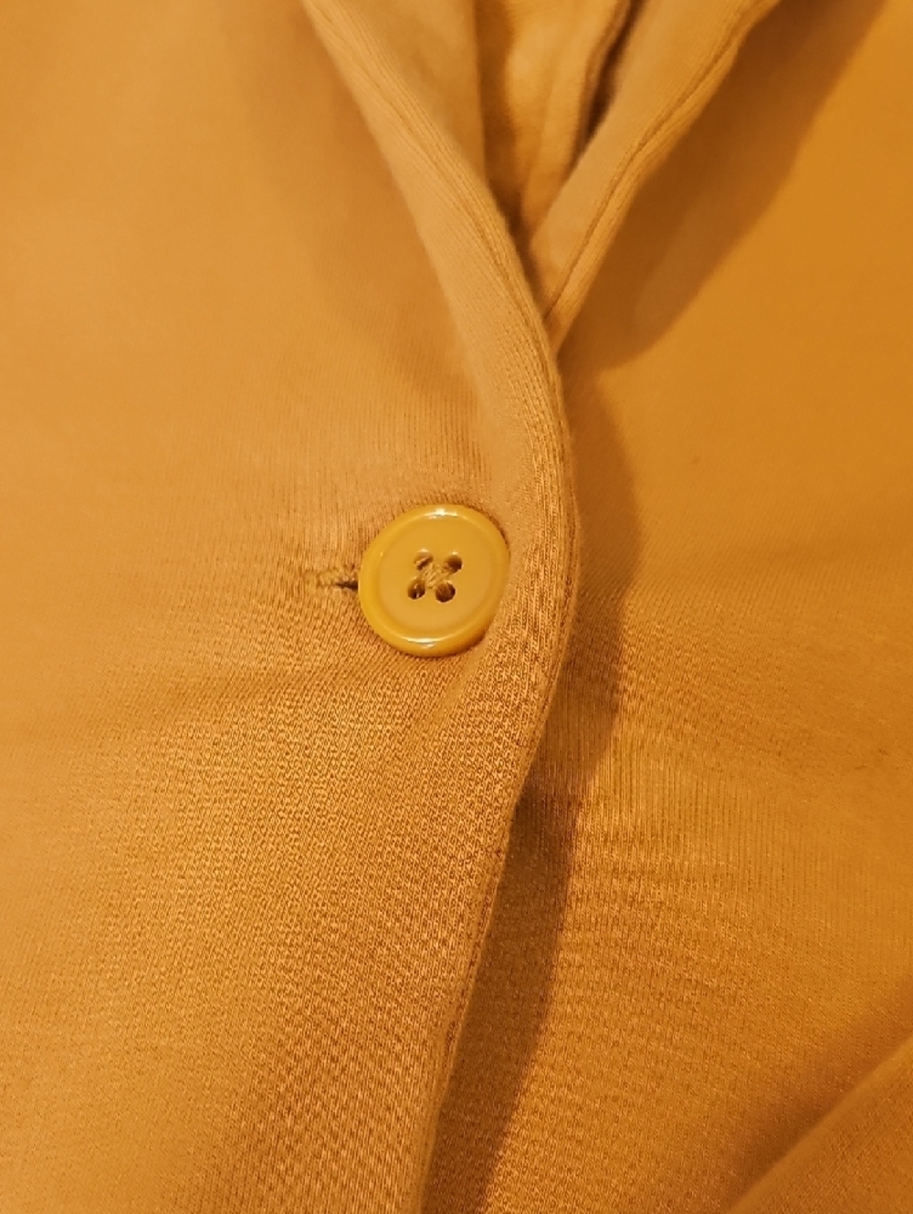 Magaschoni Mustard Yellow Single-Button Women's Jersey Blazer Size Small - Picture 11 of 11